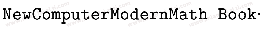 NewComputerModernMath Book字体转换